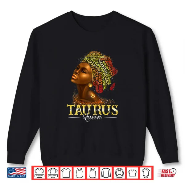 Womens Taurus Queen Womens Birth Date Symbol Zodiac Afro Birthday Shirt 2 Sweatshirt Womens Taurus Queen Womens Birth Date Symbol Zodiac Afro Birthday Shirt