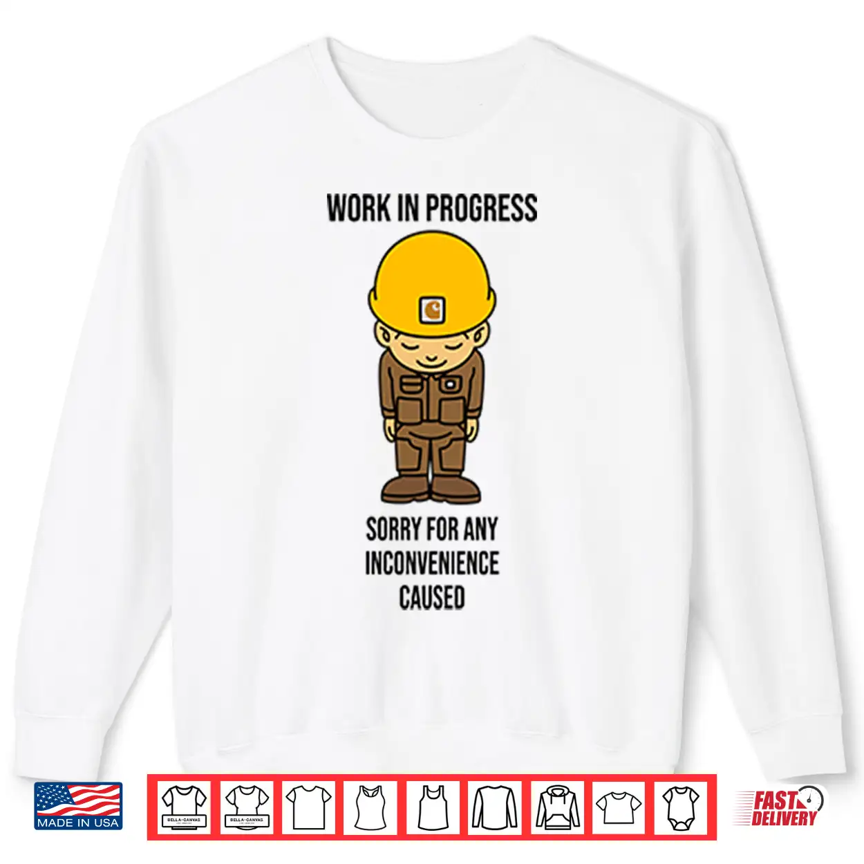 Work In Progress Funny Construction Shirt Work In Progress Funny Construction Shirt