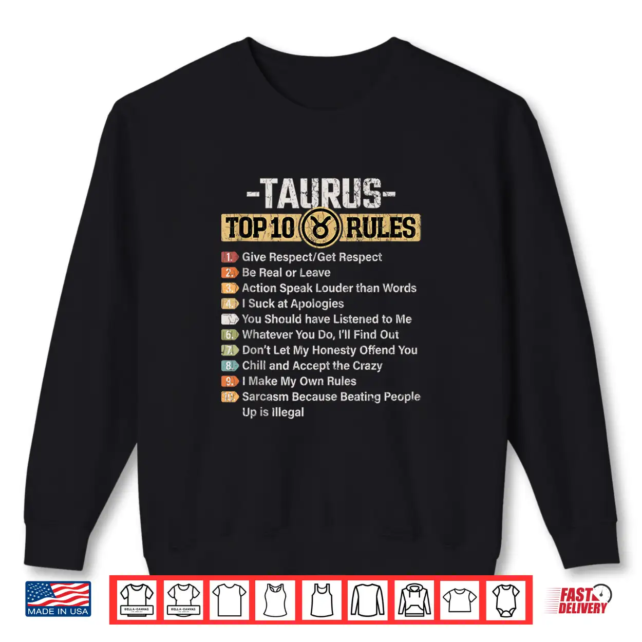 Zodiac Sign Funny Top 10 Rules Of Taurus Graphic Shirt Zodiac Sign Funny Top 10 Rules Of Taurus Graphic Shirt