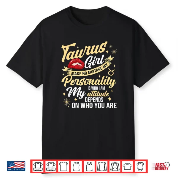 Taurus Girl Horoscope April & May Birthday Zodiac Sign Shirt