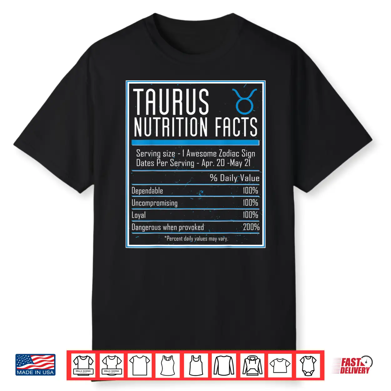 Taurus Nutrition Facts Zodiac Astrology Horoscope Birthday Shirt Taurus Nutrition Facts Zodiac Astrology Horoscope Birthday Shirt