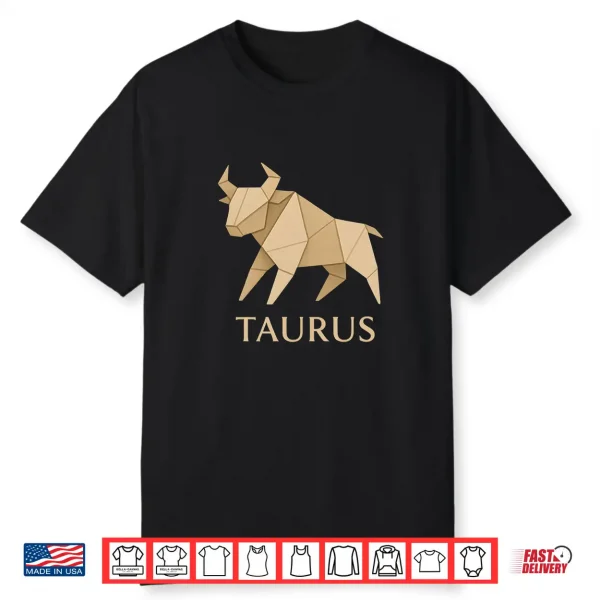 Taurus Origami Zodiac Graphic Shirt
