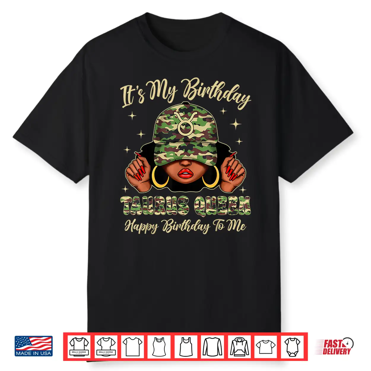 Taurus Queen Black Woman Camouflage Cap Zodiac Sign Shirt Taurus Queen Black Woman Camouflage Cap Zodiac Sign Shirt