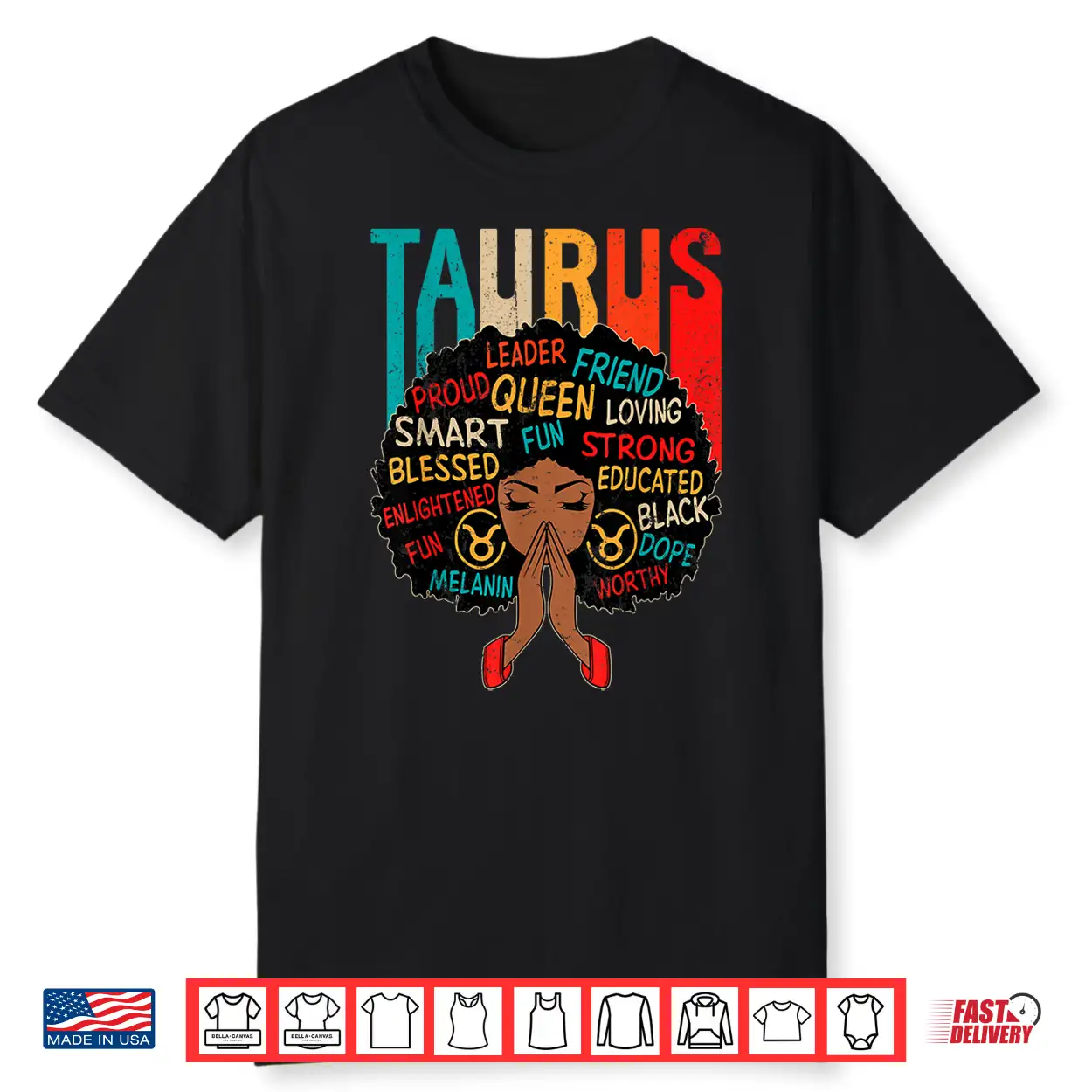 Taurus Queen Retro Afro Black Women Zodiac Sign Shirt Taurus Queen Retro Afro Black Women Zodiac Sign Shirt