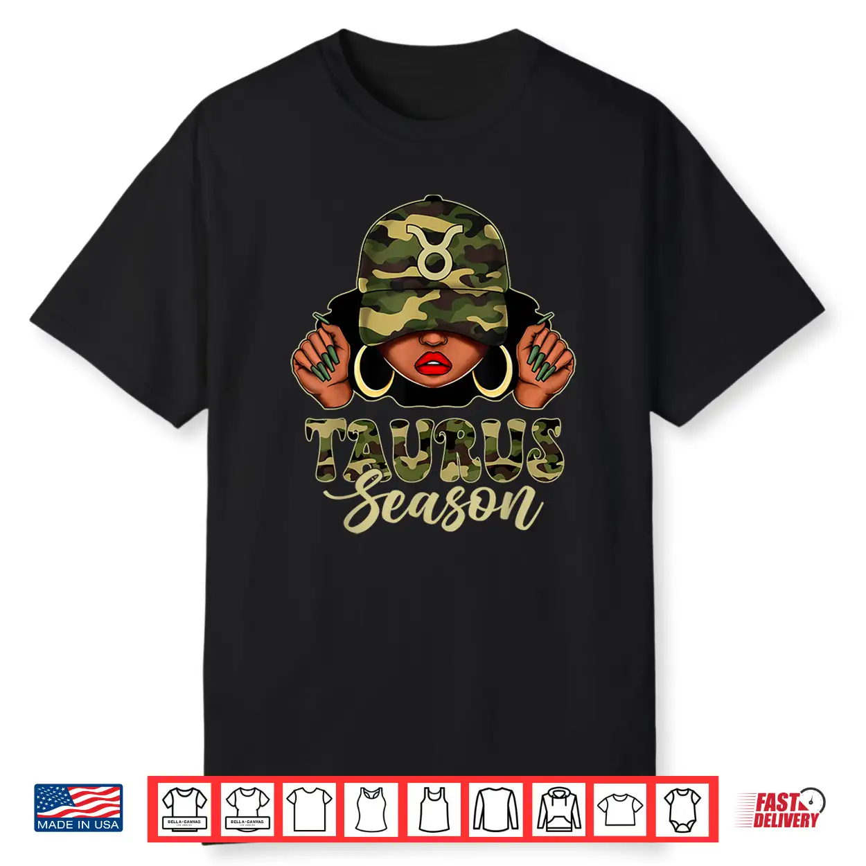 Taurus Season Afro Black Culture Camo Cap Zodiac Sign Shirt Taurus Season Afro Black Culture Camo Cap Zodiac Sign Shirt