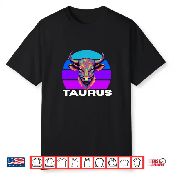 Taurus The Bull Horoscope Astrology Taurus Multicolor Bull Shirt