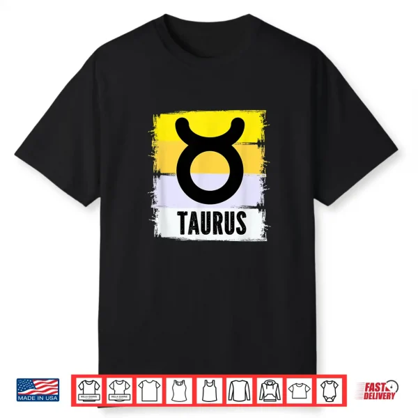 Taurus Zodiac Birthday Born In April Yellow Star Signs Funky Shirt