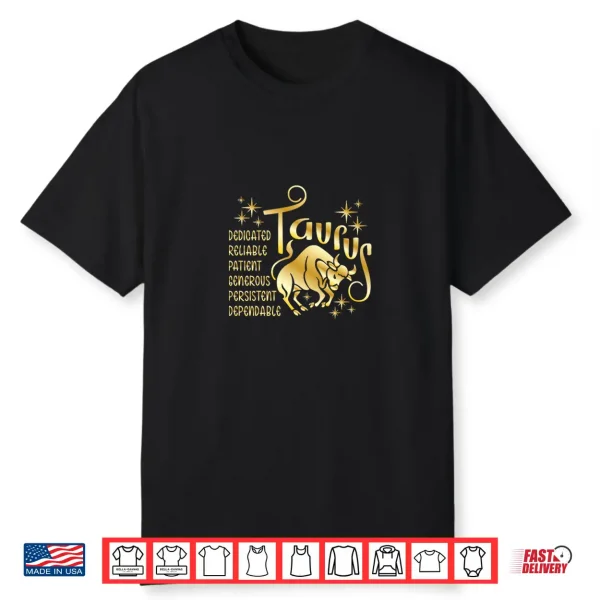 Taurus Zodiac Gold Shirt