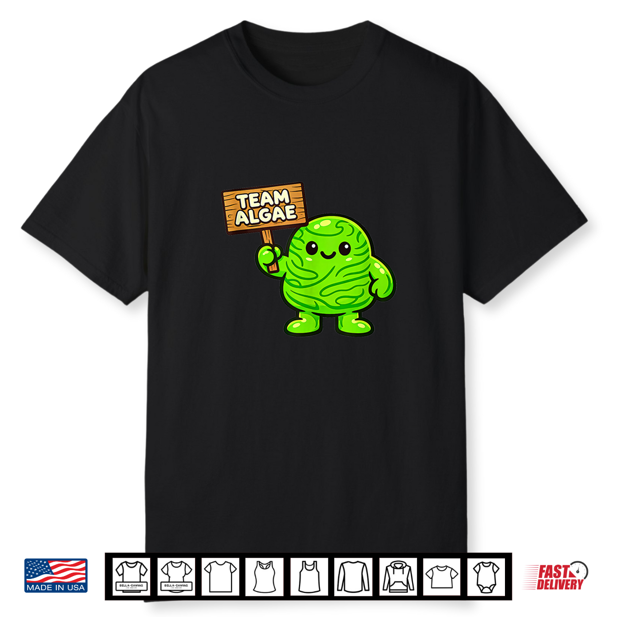 Team Algae Funny Pond Scum Mascot Design Shirt Team Algae Funny Pond Scum Mascot Design Shirt