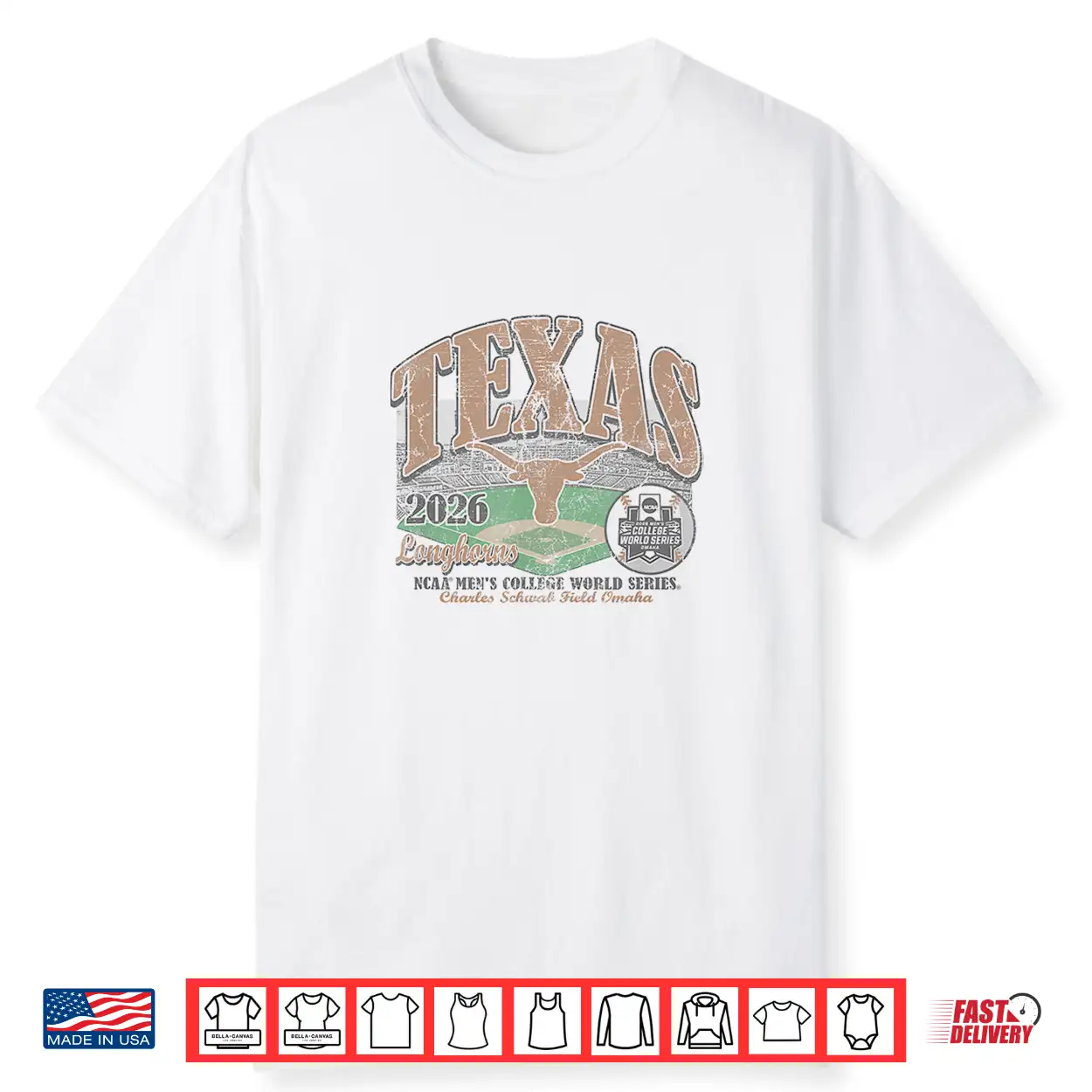 Texas Longhorns College World Series 2026 Cws Baseball Shirt Texas Longhorns College World Series 2026 Cws Baseball Shirt