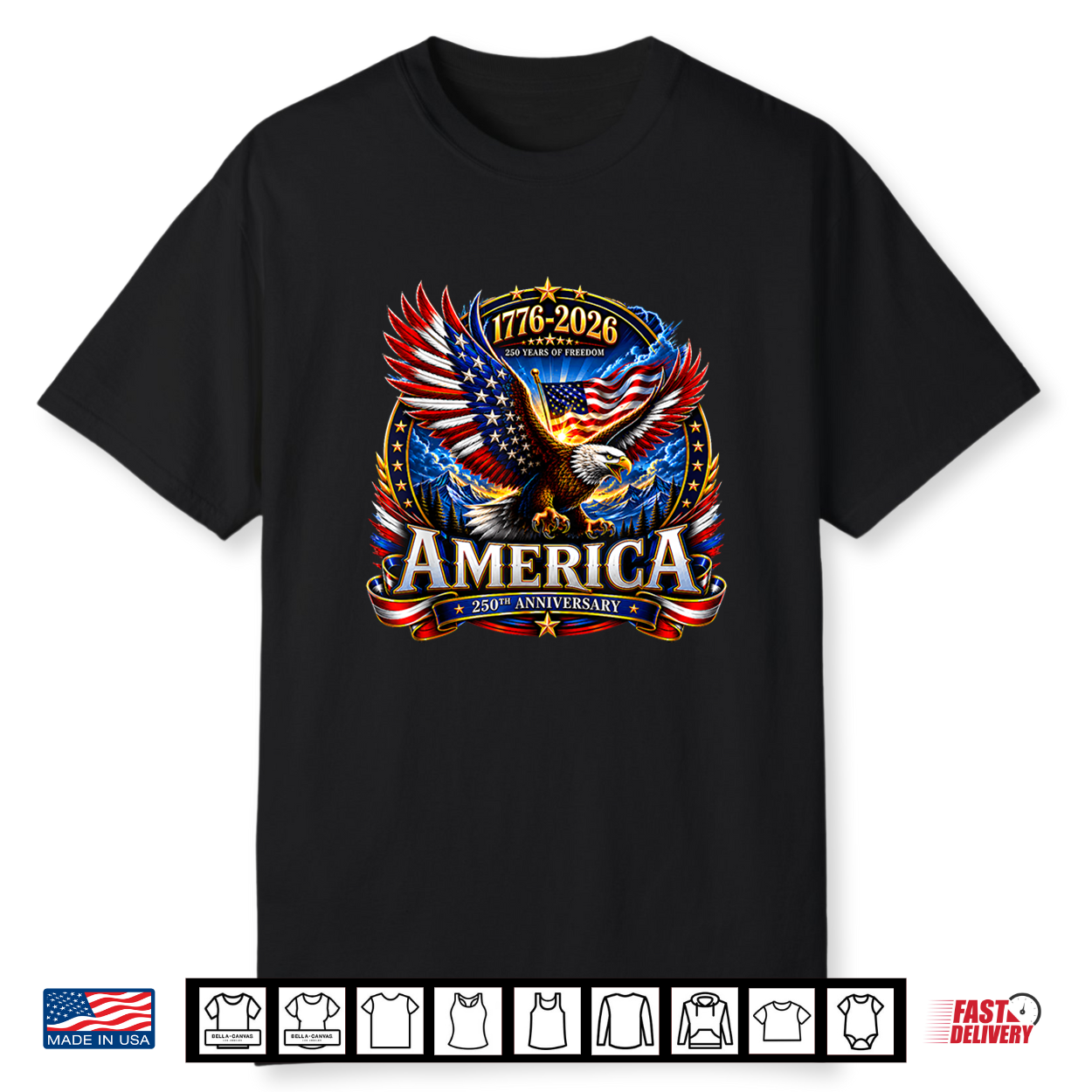 Usa Independence 250Th Anniversary 1776 2026 Patriotic Eagle Shirt Usa Independence 250Th Anniversary 1776 2026 Patriotic Eagle Shirt