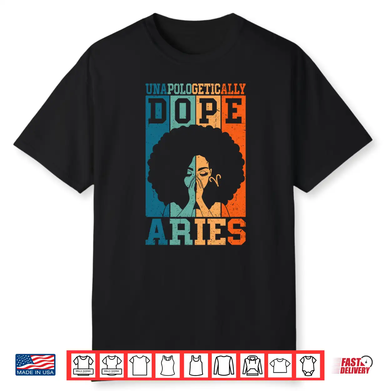 Unapologetically Dope Aries Retro Afro Hair Black Woman Performance Shirt Unapologetically Dope Aries Retro Afro Hair Black Woman Performance Shirt