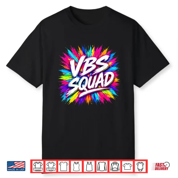 Vbs Squad Colorful Splash Vacation Bible School Volunteer Shirt