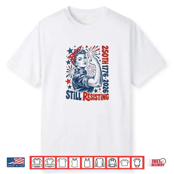 Vintage Americana Rosie The Riveter Usa 250Th Womens Shirt