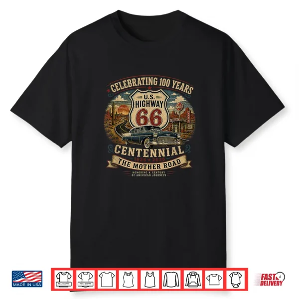 Vintage Highway 66 100 Year Centennial Anniversary Souvenir Shirt