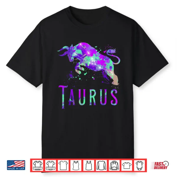 Watercolor Taurus Symbol Zodiac Sign Astrology Horoscope Shirt