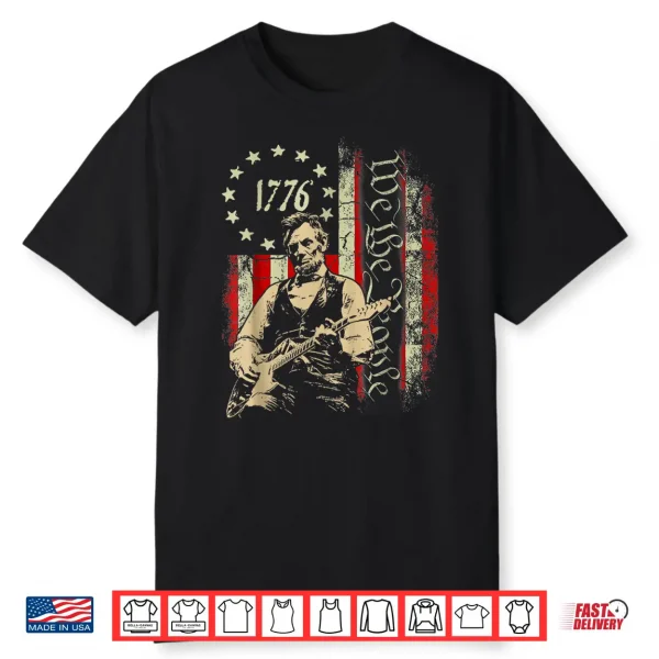 We The People Usa Grunge Flag Freedom Abe Lincoln Guitar Shirt