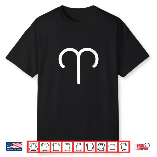 Womens Aries Zodiac Sign Astrology Horoscope Logo Shirt