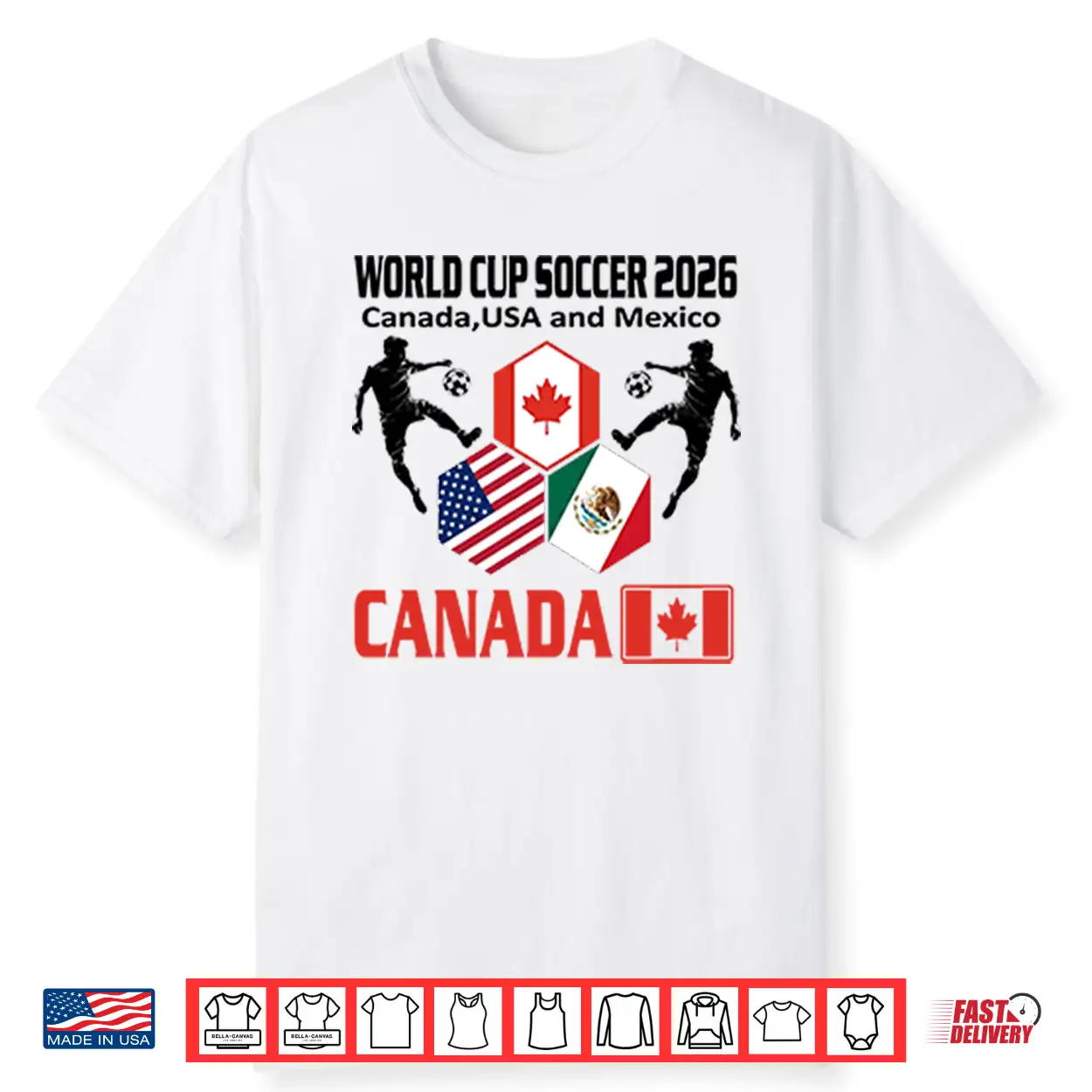 World Cup Soccer 2026 Canada Usa And Mexico Shirt World Cup Soccer 2026 Canada Usa And Mexico Shirt